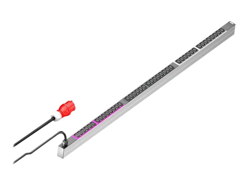 Rittal PDU Basic - Stromverteilungseinheit - Wechselstrom 400 V - 11 kW - 3 Phasen - Ausgangsanschlüsse: 42 (42 x IEC 60320 C13) - 0U - 3 m Schnur