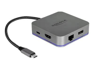 Delock USB Type-C Docking Station for Mobile Devices - Dockingstation - USB-C - HDMI - 1GbE