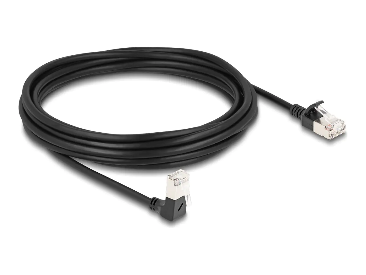 Delock Netzwerkkabel - RJ-45 (M) nach unten abgewinkelt zu RJ-45 (M)