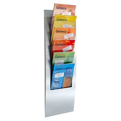 Kerkmann Wand-Prospekthalter Varia 6507 6Fächer 31x102x10cm silber