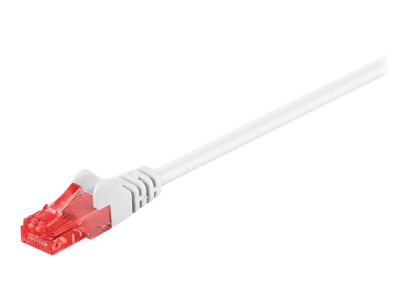 goobay - Patch-Kabel - RJ-45 (M) bis RJ-45 (M) - 15 m - UTP - CAT 6 - geformt, ohne Haken - weiß