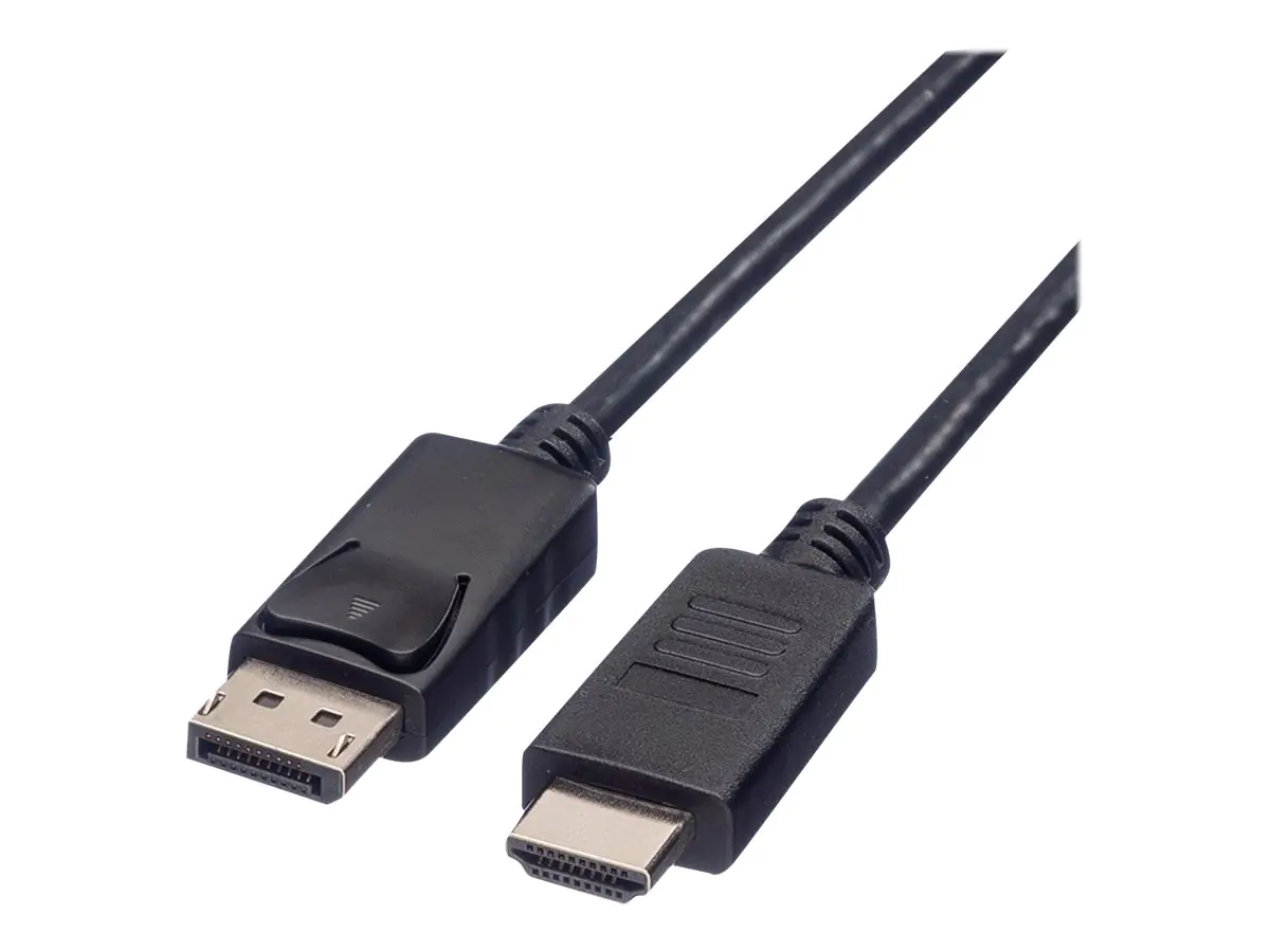 Roline Green - Adapterkabel - DisplayPort männlich eingerastet zu HDMI männlich - 2 m - abgeschirmt - Schwarz - 1080p-Unterstützung, unidirektional, unterstützt 1920 x 1080 bei 60 Hz
