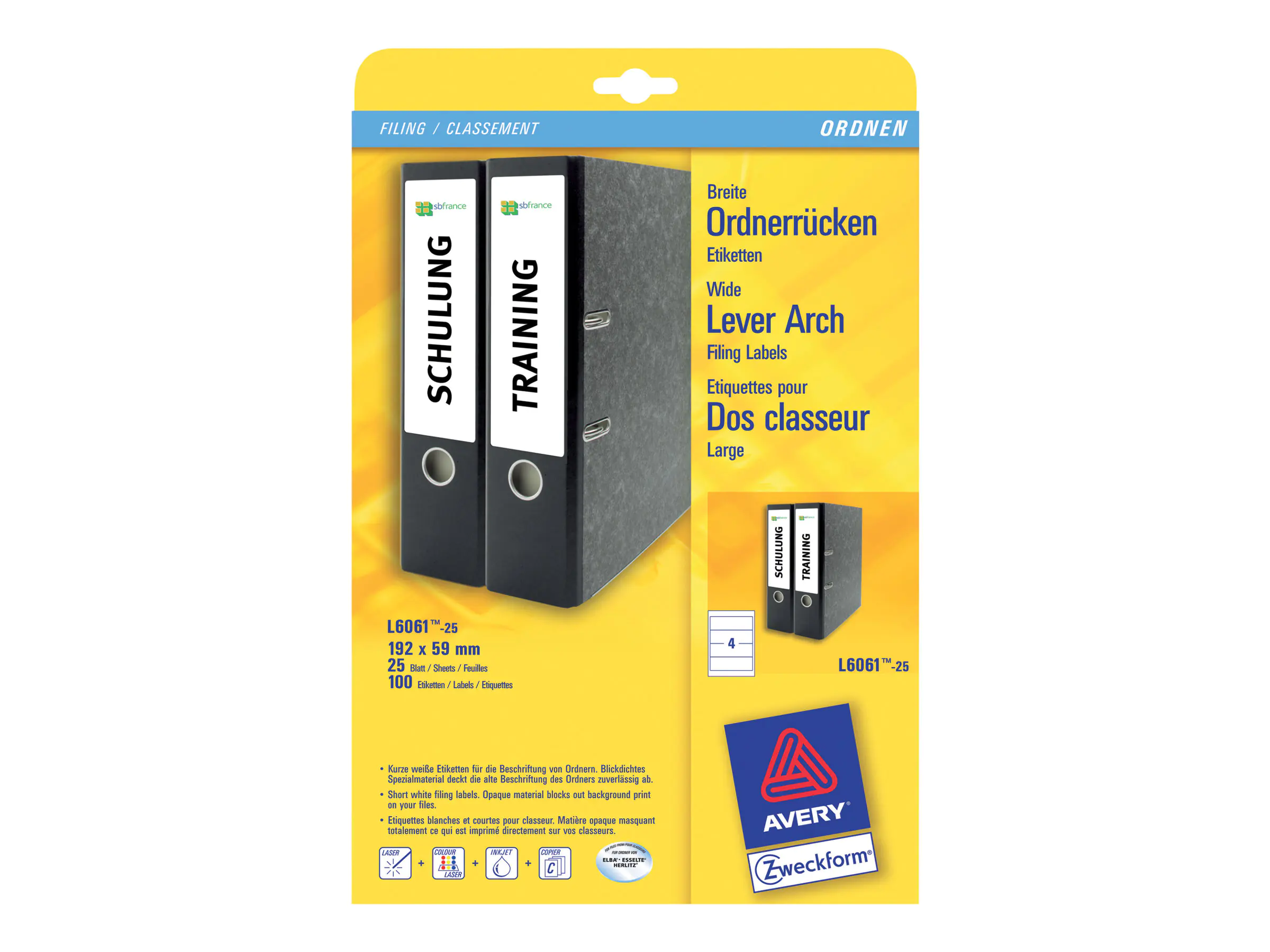 Avery Zweckform A L6061-25