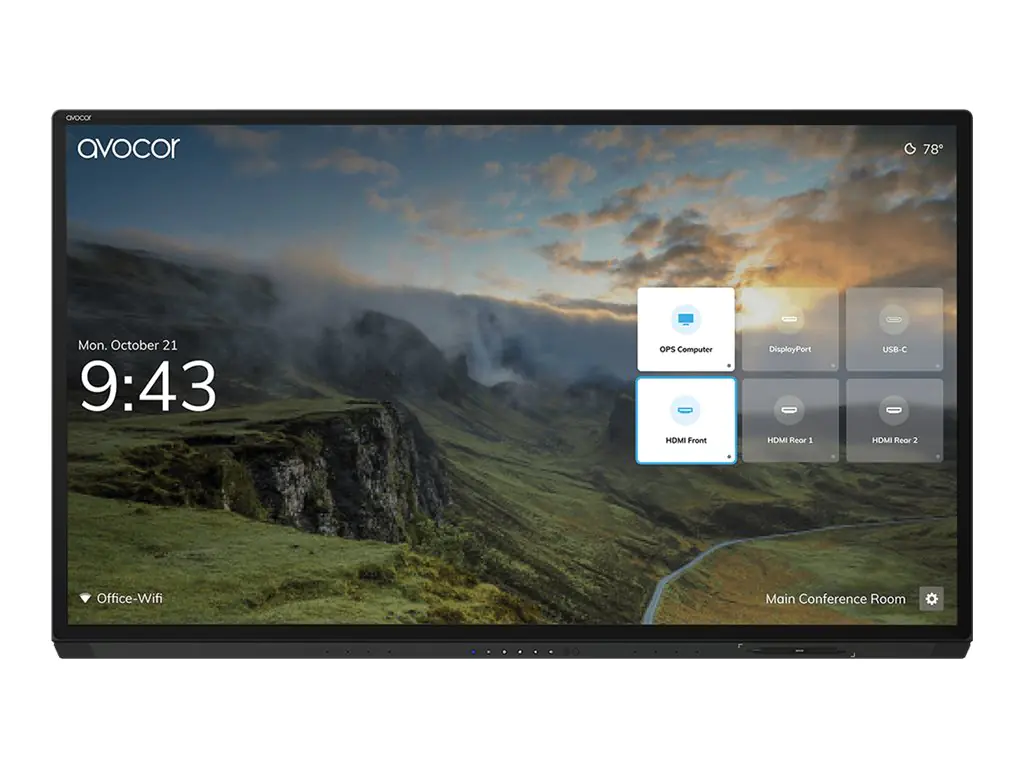Avocor AVG-6560 - 165 cm (65") Diagonalklasse G Series LCD-Display mit LED-Hintergrundbeleuchtung - interaktiv - mit Touchscreen (Multi-Touch) - 4K UHD (2160p) 3840 x 2160 - direkt beleuchtete LED - mit Logitech Rally Bar Mini