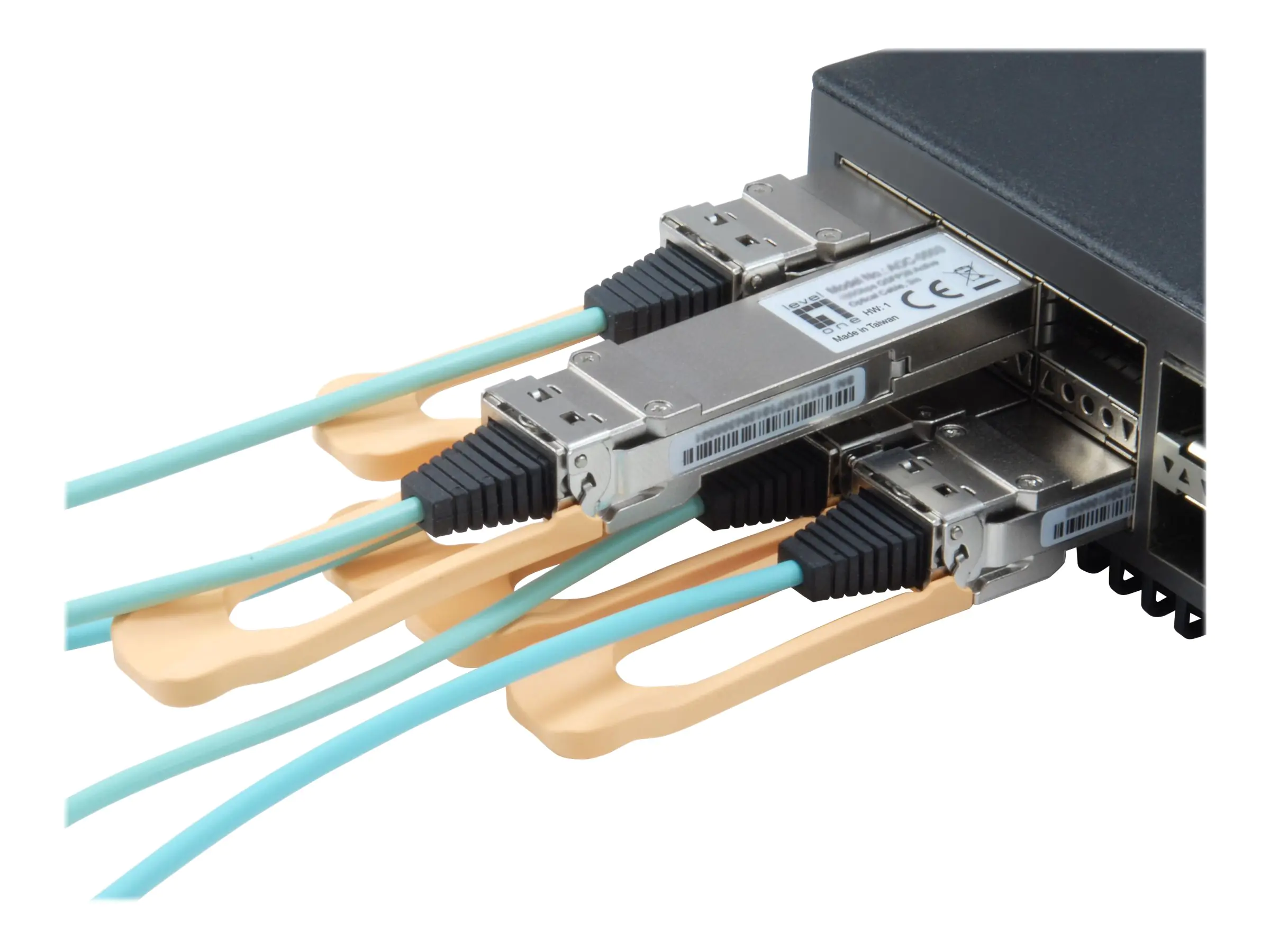 LevelOne - 100GBase-SR4 -AOC Direct-Attach-Kabel - QSFP28 zu QSFP28 - 1 m - Glasfaser - IEEE 802.3bm - Active Optical Cable (AOC)