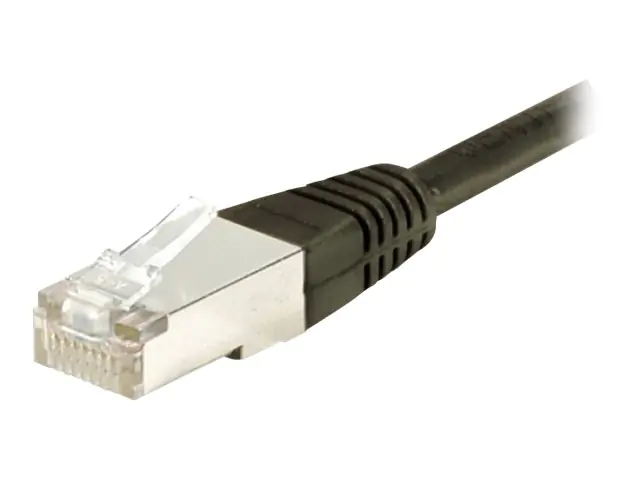 deXlan - Patch-Kabel - RJ-45 (M) zu RJ-45 (M) - 2 m - SFTP - CAT 6a - geformt - Schwarz