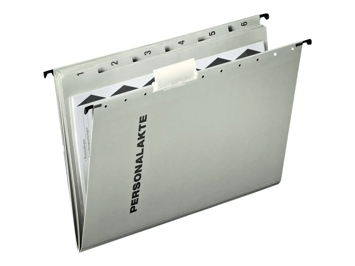 Esselte Leitz Hängeregister - 6 Teile - vorgedruckt: 1-6 - V-Base - für A4 (210 x 297 mm) 300410085