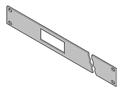 SCHROFF Rackpaneel - Vorderseite - RAL 7035
