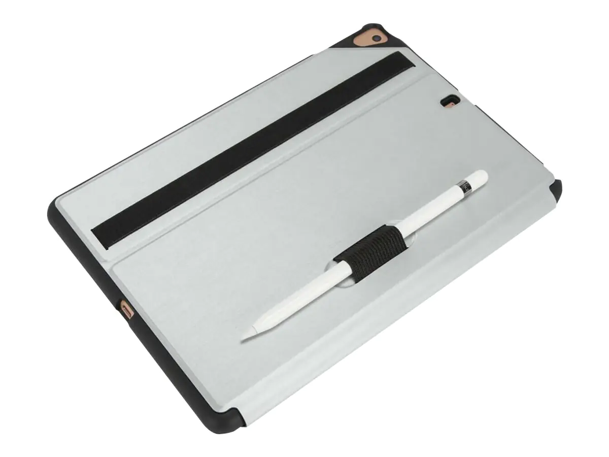 Targus Click-In - Flip-Hülle für Tablet - Polyurethan, Thermoplastisches Polyurethan (TPU) - Silber - 25.9 cm - 26.7 cm (10.2" - 10.5") - für Apple 10.2-inch iPad (7th generation, 8th generation); 10.5-inch iPad Air (3rd generation); 10.5-inch iPad P