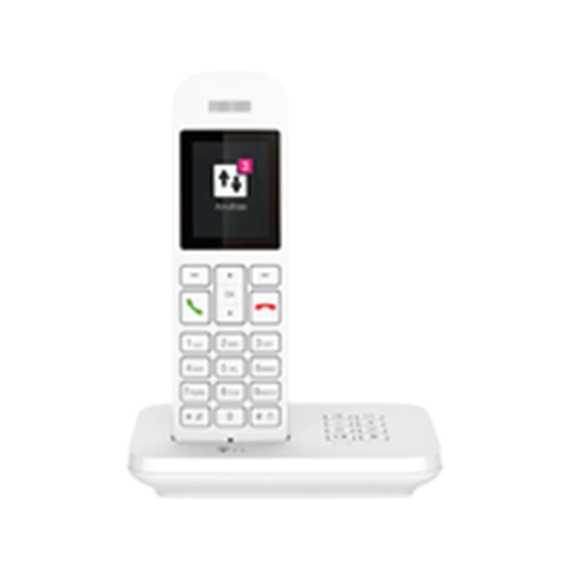 Deutsche Telekom Telekom Sinus A12, Analoges/DECT-Telefon, Kabelloses Mobilteil, Freisprecheinrichtung, 100 Eintragungen, Weiß 40823659