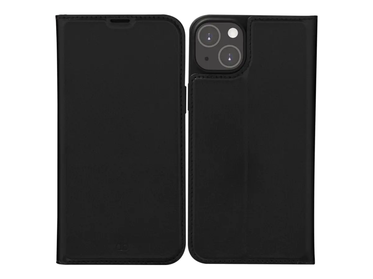 dbramante1928 Oslo - Flip-Hülle für Mobiltelefon - 100 % recycelter Kunststoff, recyceltes Kunstleder - Schwarz - für Apple iPhone 14 Plus