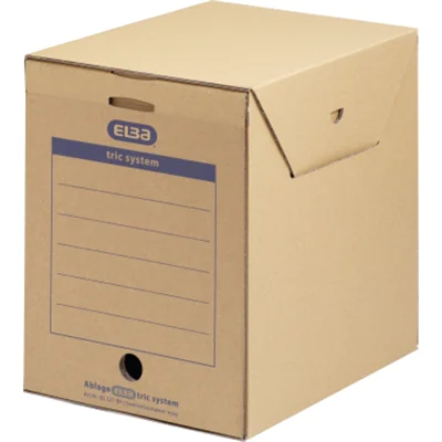 ELBA Archivbox Maxi tric system 100421092 für DIN A4 naturbraun ELBA Archivbox Maxi tric system 100421092 für DIN A4 naturbraun