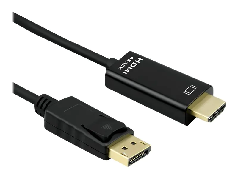 Roline - Adapterkabel - DisplayPort männlich zu HDMI männlich - 2 m - abgeschirmt - Schwarz - hauchvergoldete Kontakte, unterstützt 4K 60 Hz (3840 x 2160) Roline - Adapterkabel - DisplayPort männlich zu HDMI männlich - 2 m - abgeschirmt - Schwarz - hauchvergoldete Kontakte, unterstützt 4K 60 Hz (3840 x 2160)