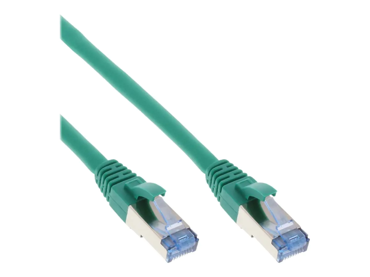 InLine - Patch-Kabel - RJ-45 (M) zu RJ-45 (M) - 30 cm - SFTP, PiMF - CAT 6a - halogenfrei, ohne Haken - grün