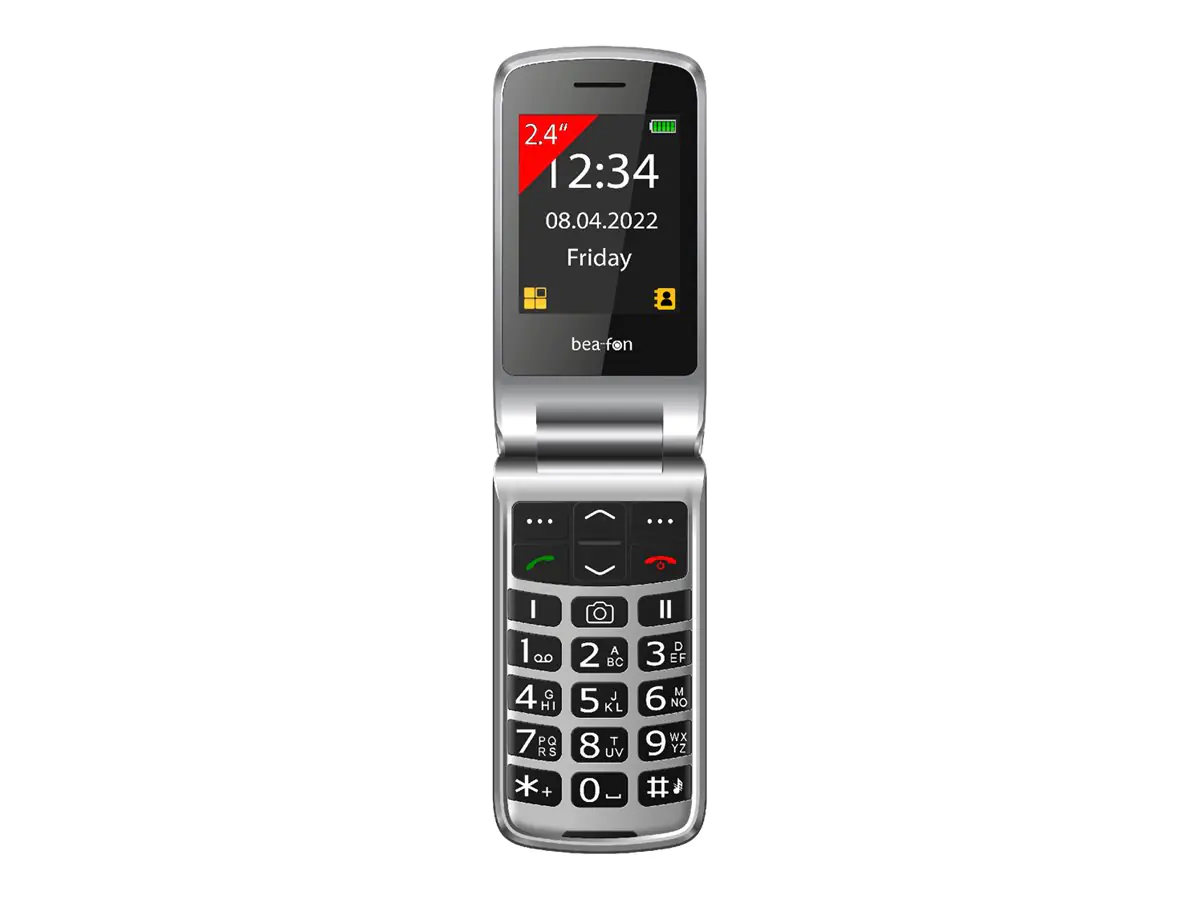 Bea-fon Silver Line SL605 - Feature Phone - microSD slot - LCD-Anzeige - 320 x 240 Pixel - rear camera - Schwarz, Silber