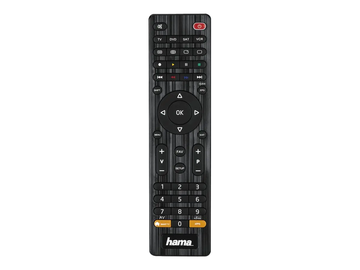 Hama 4in1 - Universalfernbedienung - infrarot - Schwarz Hama 4in1 - Universalfernbedienung - infrarot - Schwarz