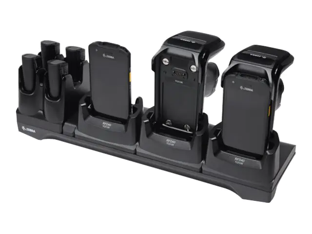 Zebra Multi-slot Charge/Communication Only Cradles - Docking Cradle (Anschlußstand) - Ethernet - für Zebra RFD40 UHF RFID Standard Sled, TC21, TC26