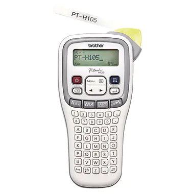 Brother P-Touch PT-H105 - Beschriftungsgerät - s/w - Thermotransfer - Rolle (1,2 cm) - 180 dpi - bis zu 20 mm/Sek. - Cutter - 2-zeiliger Druck Brother P-Touch PT-H105 - Beschriftungsgerät - s/w - Thermotransfer - Rolle (1,2 cm) - 180 dpi - bis zu 20 mm/Sek. - Cutter - 2-zeiliger Druck