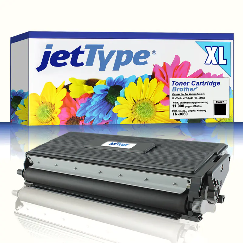 jetType Toner kompatibel zu Brother TN-3060 schwarz 11.000 Seiten Große Füllmenge 1 Stück jetType Toner kompatibel zu Brother TN-3060 schwarz 11.000 Seiten Große Füllmenge 1 Stück
