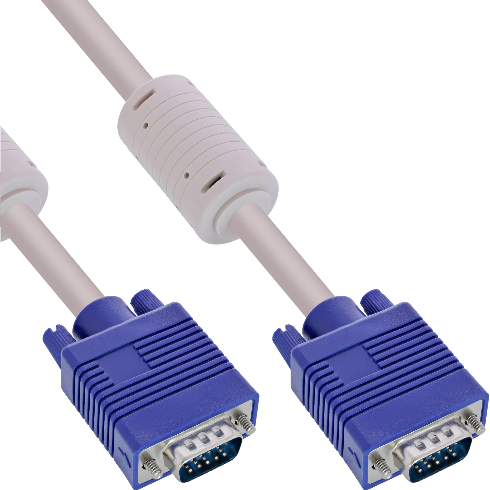 InLine - VGA-Kabel - HD-15 ohne Pol 9 (M) zu HD-15 ohne Pol 9 (M) - 50 cm - geformt - beige