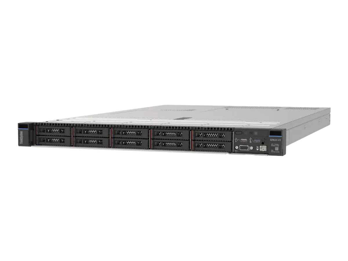 Lenovo ThinkSystem SR645 V3 7D9C - Server - Rack-Montage - 1U - zweiweg - 1 x EPYC 9124 / 3 GH