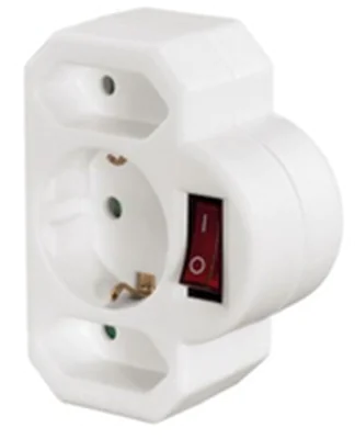Hama Multistecker, 3-fach, 2 Euro/1 Schutzkontakt-Steckdose, Schalter, Weiß Hama Multistecker, 3-fach, 2 Euro/1 Schutzkontakt-Steckdose, Schalter, Weiß
