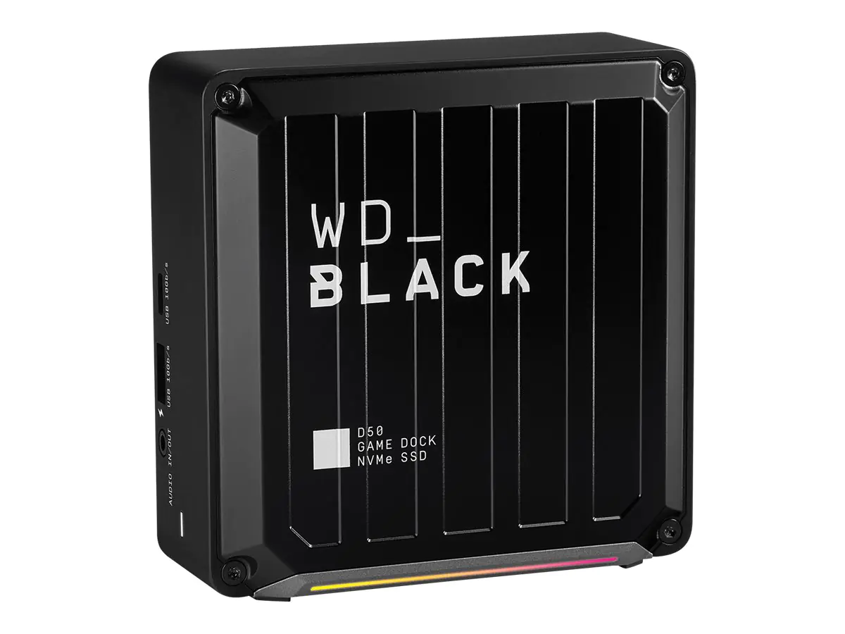 WD_BLACK D50 Game Dock WDBA3U0010BBK - Dockingstation - Thunderbolt 3 - DP, Thunderbolt - HDD 1 TB - 1GbE - EMEA
