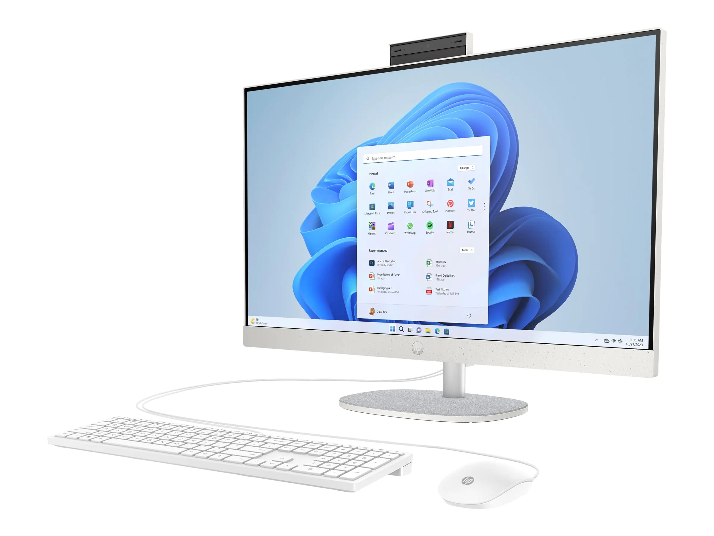 HP 27-cr0007ng - All-in-One (Komplettlösung) - Ryzen 5 7520U / 2.8 GHz - RAM 16 GB - SSD 512 GB