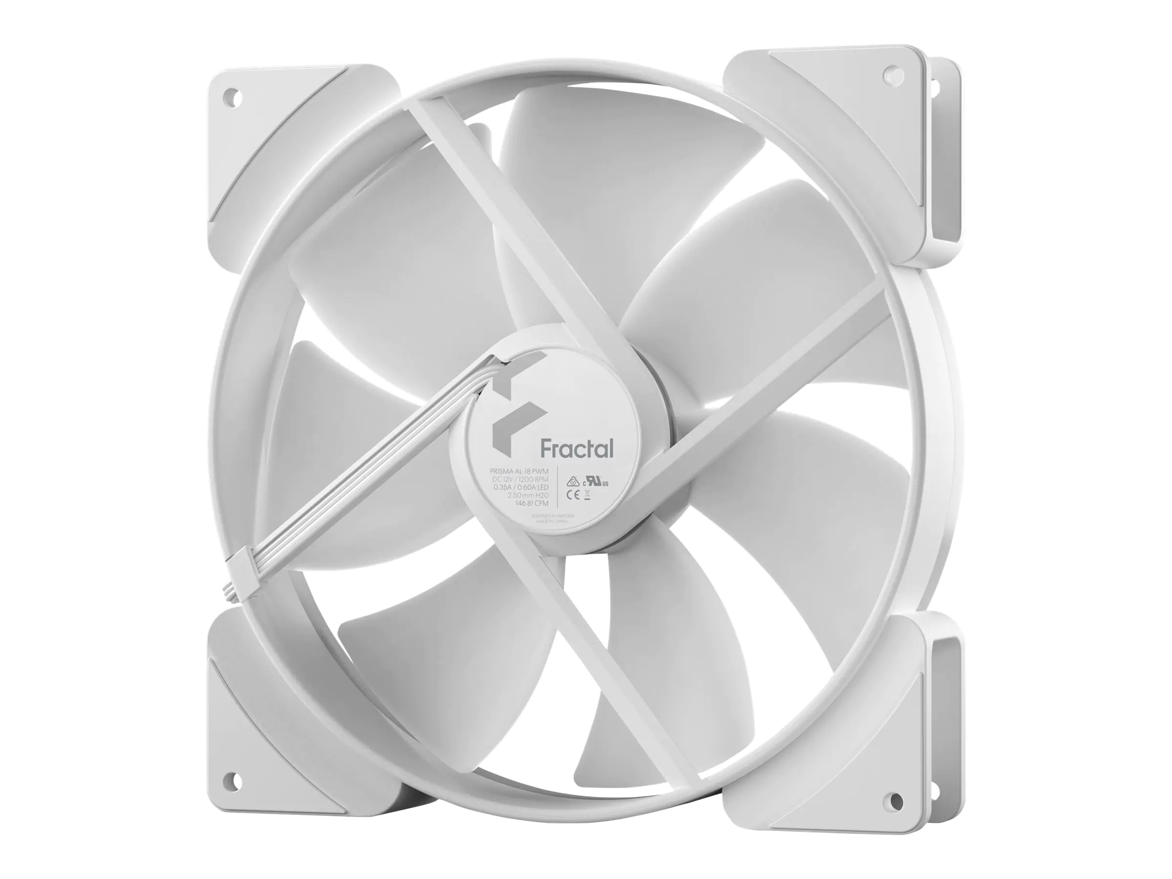 Fractal Design Prisma AL-18 - Gehäuselüfter - 180 mm - weiß