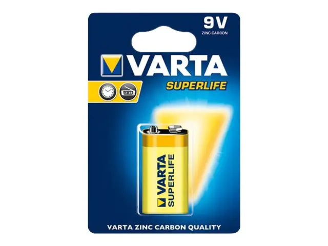 Varta Superlife 2022 - Batterie 6LR61 - Kohlenstoff Zink