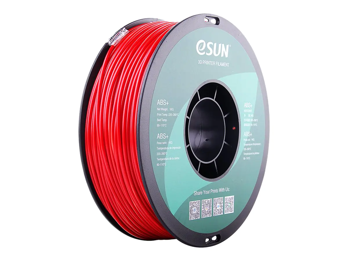 Esun - Fire Engine Red - 1 kg - vakuumversiegelter Beutel - ABS+ filament (3D)