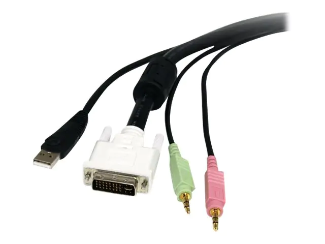 StarTech 1,8m 4-in-1 USB DVI KVM Kabel mit Audio und Mikrofon