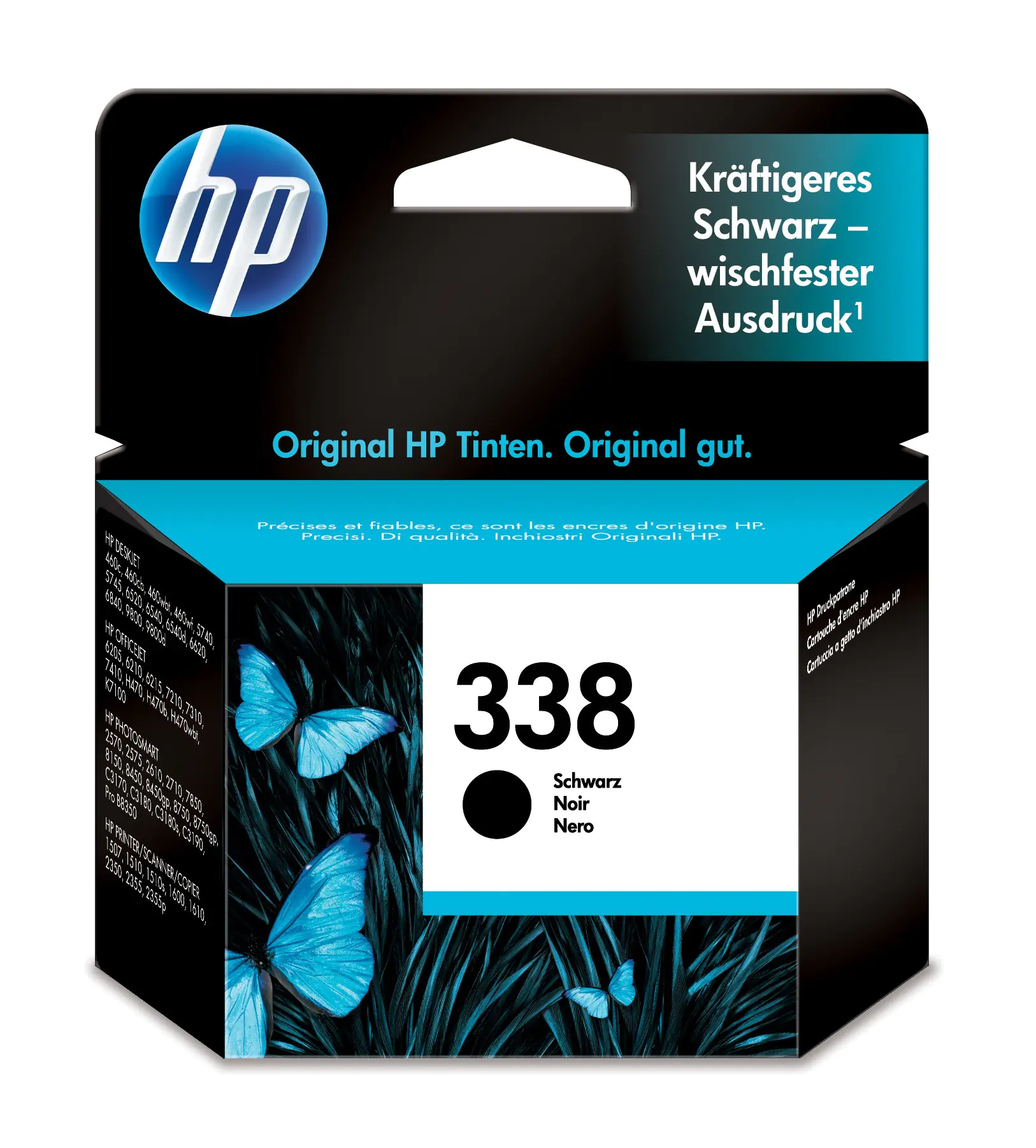 HP 338 - 11 ml - Schwarz - original - Tintenpatrone - für Officejet 100, 150, H470, K7100; Photosmart 7850, C3170, C3180, C3183, C3190, Pro B8350 HP 338 - 11 ml - Schwarz - original - Tintenpatrone - für Officejet 100, 150, H470, K7100; Photosmart 7850, C3170, C3180, C3183, C3190, Pro B8350