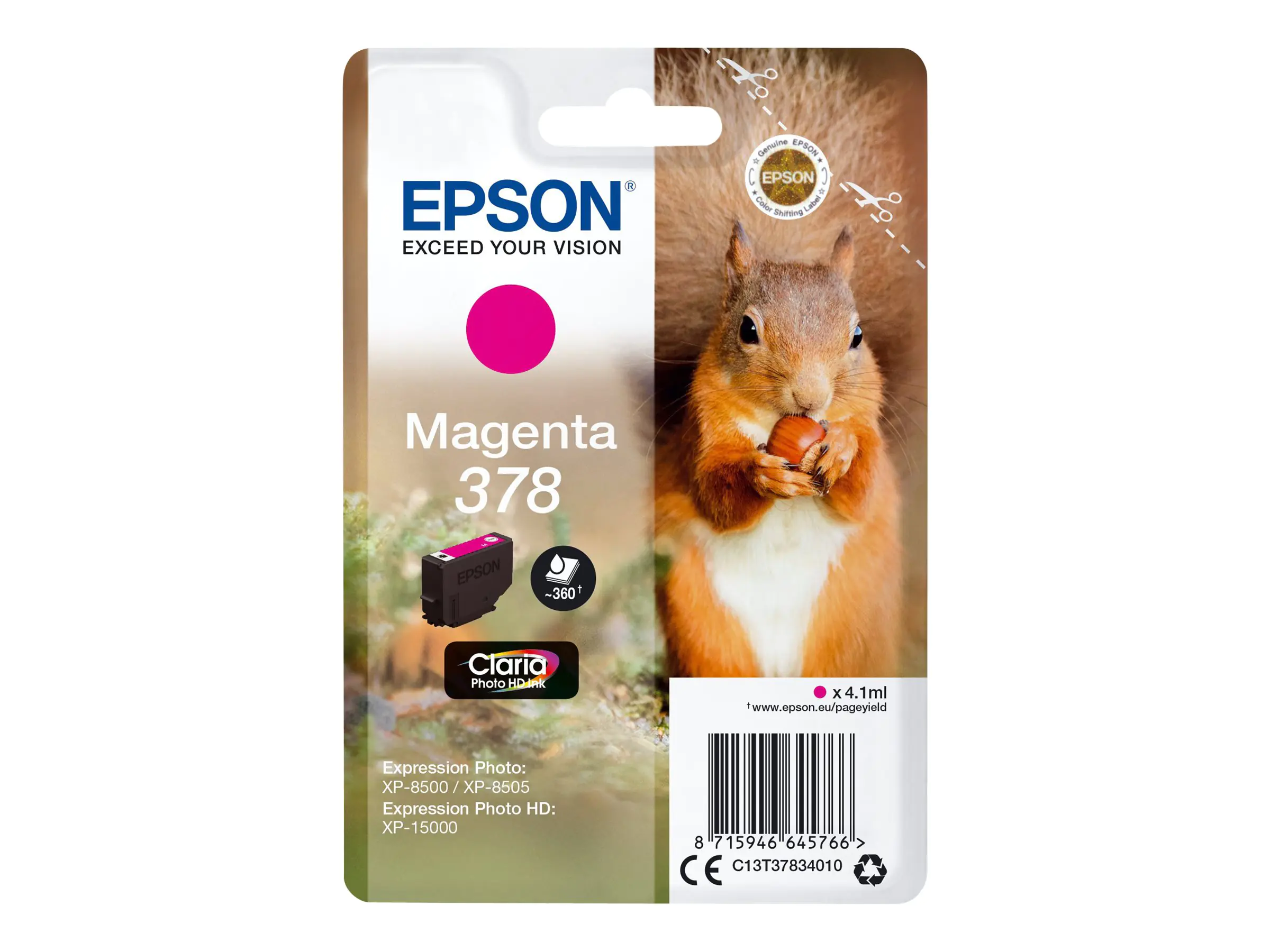 Epson 378 - 4.1 ml - Magenta - original - Blister C13T37834020