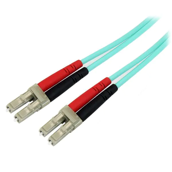 StarTech 3m Fiber Optic Cable - 10 Gb Aqua - Multimode Duplex 50/125 - LSZH - LC/LC - OM3 - LC to LC Fiber Patch Cable - Patch-Kabel - LC Multi-Mode (M) zu LC Multi-Mode (M) - 3 m - Glasfaser - Duplex - 50/125 Mikrometer - OM3 - halogenfrei - Aquamarin -