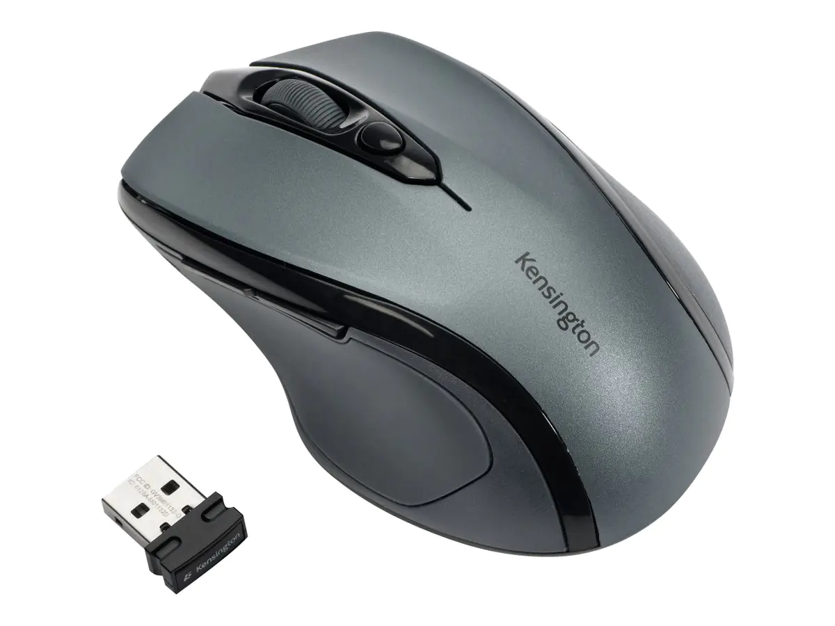 Kensington Pro Fit Mid-Size - Maus - Für Rechtshänder - optisch - 5 Tasten - kabellos - 2.4 GHz - kabelloser Empfänger (USB) K72423WW