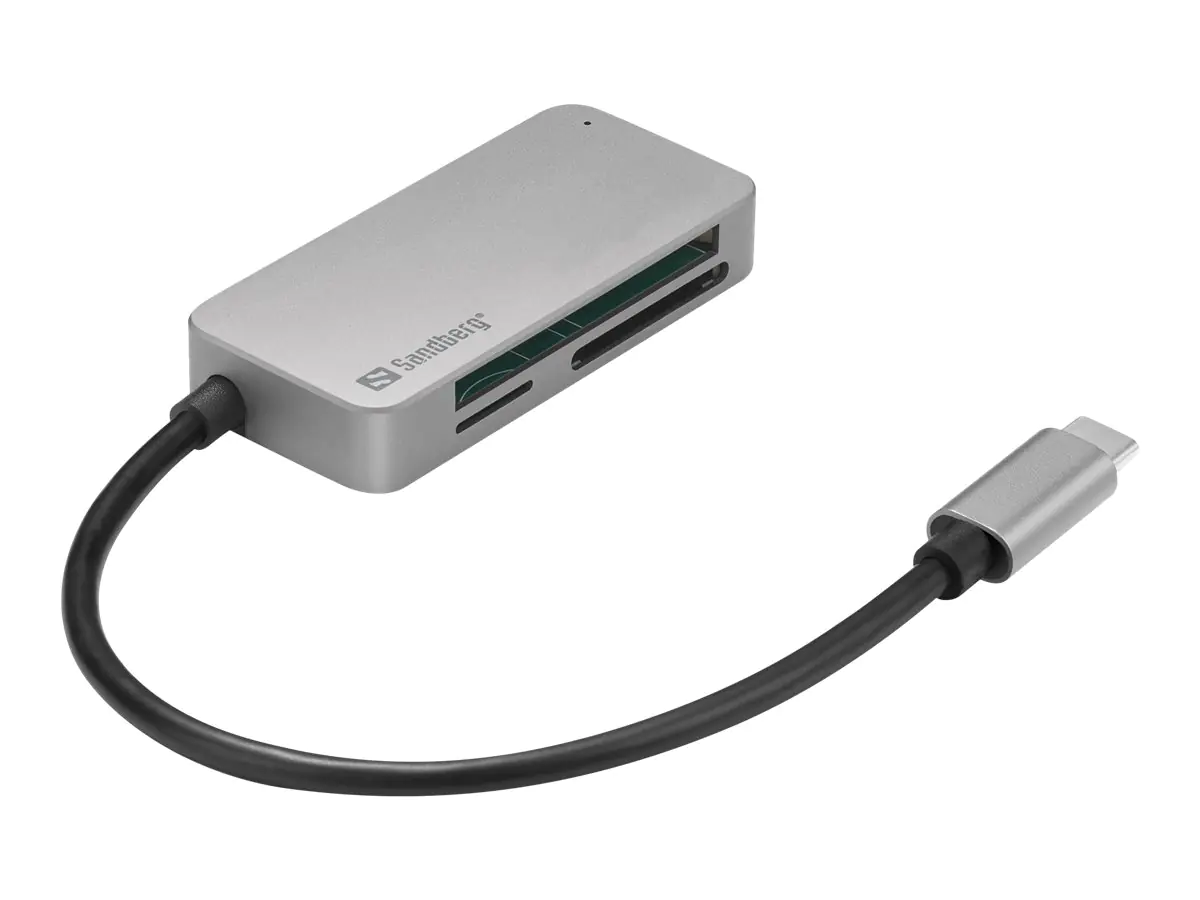 Sandberg USB-C Multi Card Reader Pro - Kartenleser (CF, microSD, MMC, SD, SDHC, SDXC, TransFlash) - USB-C Sandberg USB-C Multi Card Reader Pro - Kartenleser (CF, microSD, MMC, SD, SDHC, SDXC, TransFlash) - USB-C