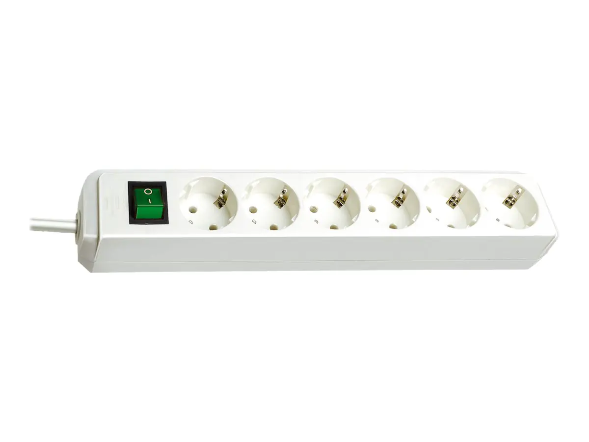 brennenstuhl Steckdosenleiste Eco- Line 1159520400 Schalter 6fach ws