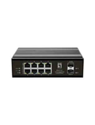 LevelOne Switch 10Port Gigabit PoE DIN-Rail -40°C to 75°C - Switch - 1 Gbps
