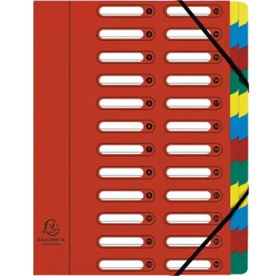 Exacompta Ordnungsmappe Harmonika 55245E DIN A4 24Fächer rot Exacompta Ordnungsmappe Harmonika 55245E DIN A4 24Fächer rot