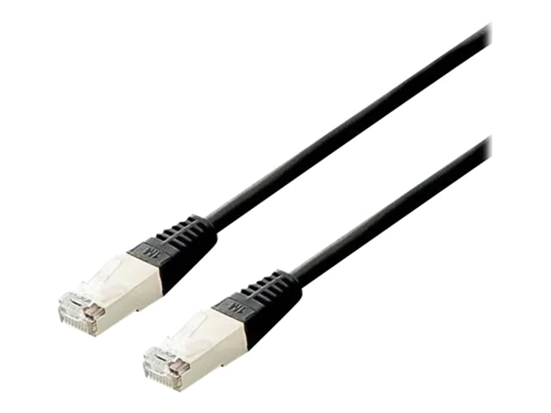 equip - Patch-Kabel - RJ-45 (W) zu RJ-45 (W) - 5 m - S/FTP - CAT 6a - halogenfrei, verseilt - Schwarz