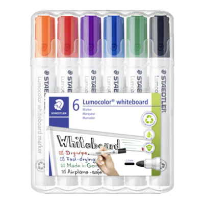STAEDTLER Whiteboardmarker Lumocolor 351 WP6 sort. 6 St./Pack. STAEDTLER Whiteboardmarker Lumocolor 351 WP6 sort. 6 St./Pack.