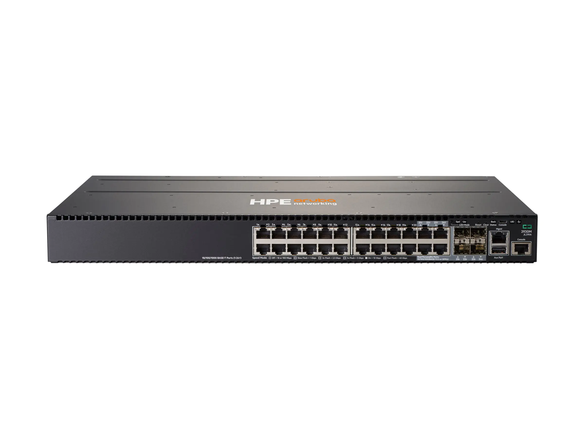 HPE Aruba 2930M 24G 1-Slot - Switch - L3 - managed - 20 x 10/100/1000 + 4 x Kombi-Gigabit-SFP - an Rack montierbar