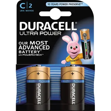 DURACELL Batterie Alkaline 002852 Baby C LR14 1.5V 2 St./Pack. DURACELL Batterie Alkaline 002852 Baby C LR14 1.5V 2 St./Pack.