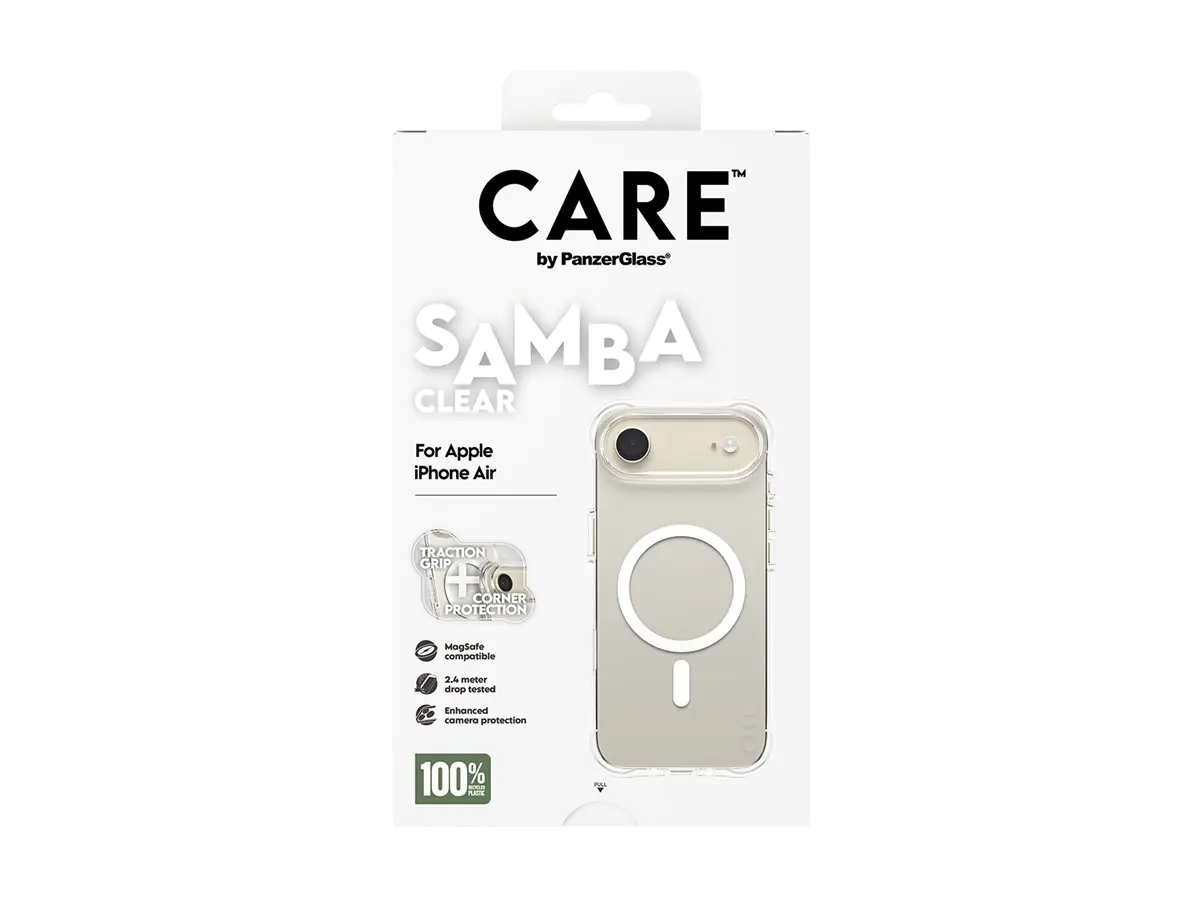 PanzerGlass CARE Fashionable Case Samba transp. w. white MagSafe iPhone 17 Air