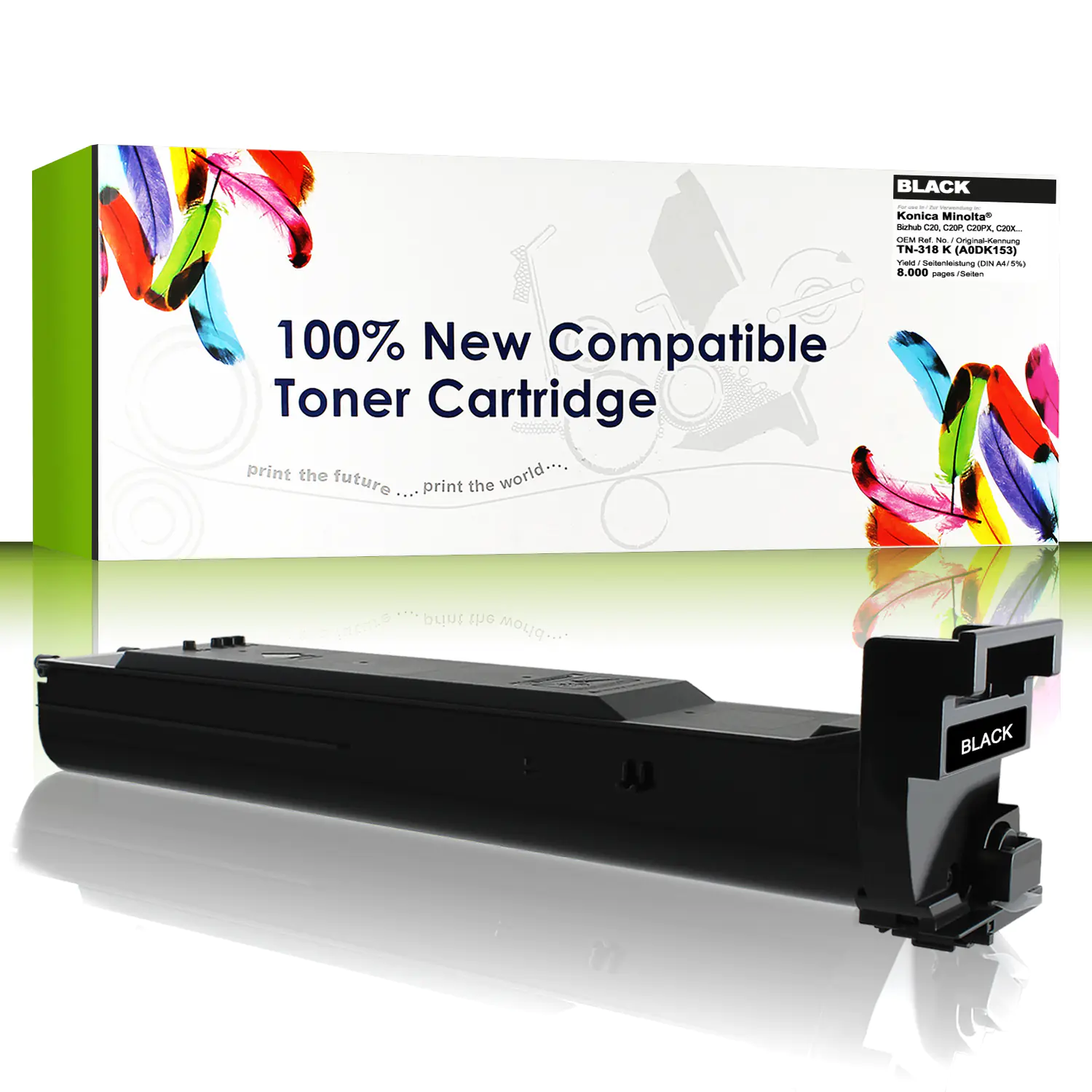 CartridgeWeb Toner kompatibel zu Konica Minolta A0DK153 TN-318 K Schwarz 8.000 Seiten Große CartridgeWeb Toner kompatibel zu Konica Minolta A0DK153 TN-318 K Schwarz 8.000 Seiten Große