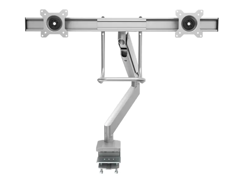 Fellowes Eppa - Befestigungskit (Spannbefestigung für Tisch, Tischplattenbohrung, 2 Gasfedern, 2 Monitorarme, 2 VESA-Platten) - für 2 Monitore - Silber, RAL 9023 - Bildschirmgröße: bis zu 81,3 cm (bis zu 32 Zoll) 9909201