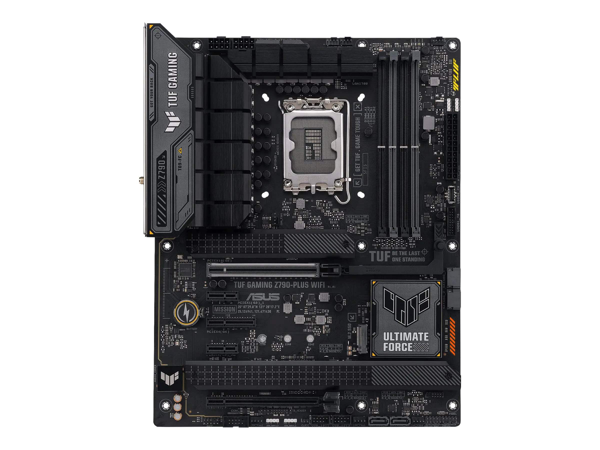 ASUS TUF GAMING Z790-PLUS WIFI - Motherboard - ATX - LGA1700-Sockel - Z790 Chipsatz - USB-C 3.2 Gen 2x2, USB-C 3.2 Gen2, USB 3.2 Gen 2, USB 3.2 Gen 1 - 2.5 Gigabit LAN, Wi-Fi 6E, Bluetooth - Onboard-Grafik (CPU erforderlich) - HD Audio (8-Kanal)