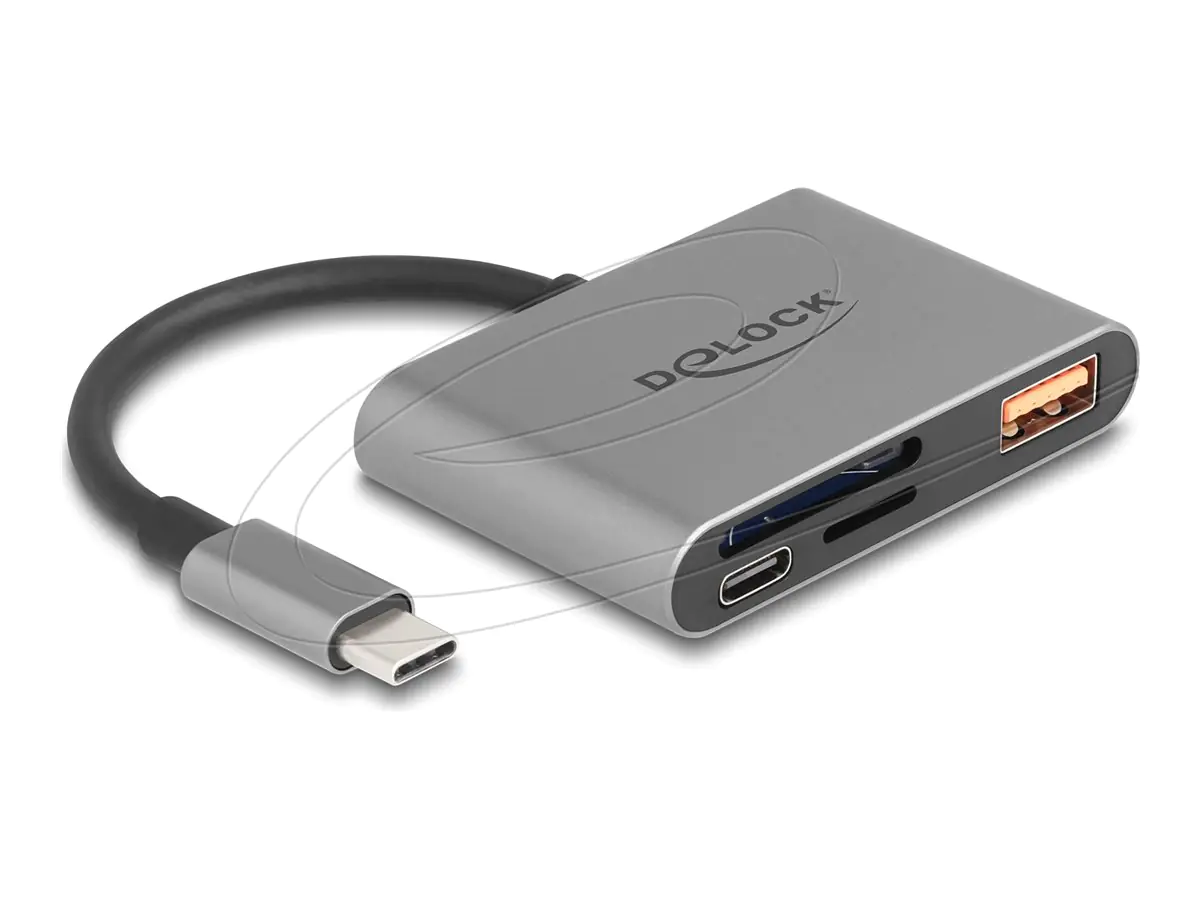 Delock - Kartenleser (SD, microSD) - USB-C