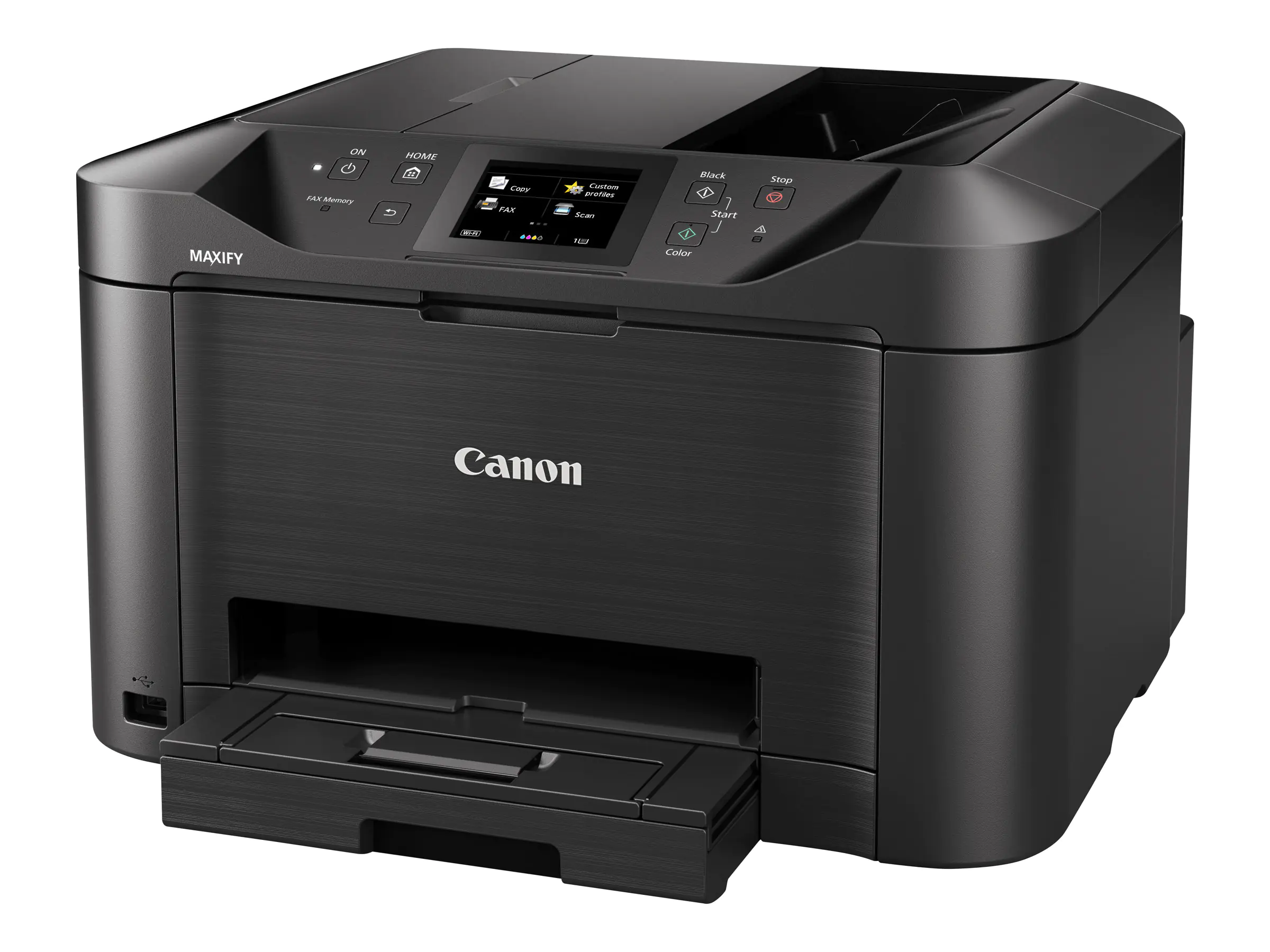 Canon MAXIFY MB5150 - Multifunktionsdrucker - Farbe - Tintenstrahl - A4 (210 x 297 mm), Legal (216 x 356 mm) (Original) - A4/Legal (Medien) - bis zu 22 Seiten/Min. (Kopieren) - bis zu 24 ipm (Drucken) - 250 Blatt - 33.6 Kbps - USB 2.0, LAN, Wi-Fi(n), USB- Canon MAXIFY MB5150 - Multifunktionsdrucker - Farbe - Tintenstrahl - A4 (210 x 297 mm), Legal (216 x 356 mm) (Original) - A4/Legal (Medien) - bis zu 22 Seiten/Min. (Kopieren) - bis zu 24 ipm (Drucken) - 250 Blatt - 33.6 Kbps - USB 2.0, LAN, Wi-Fi(n), USB-